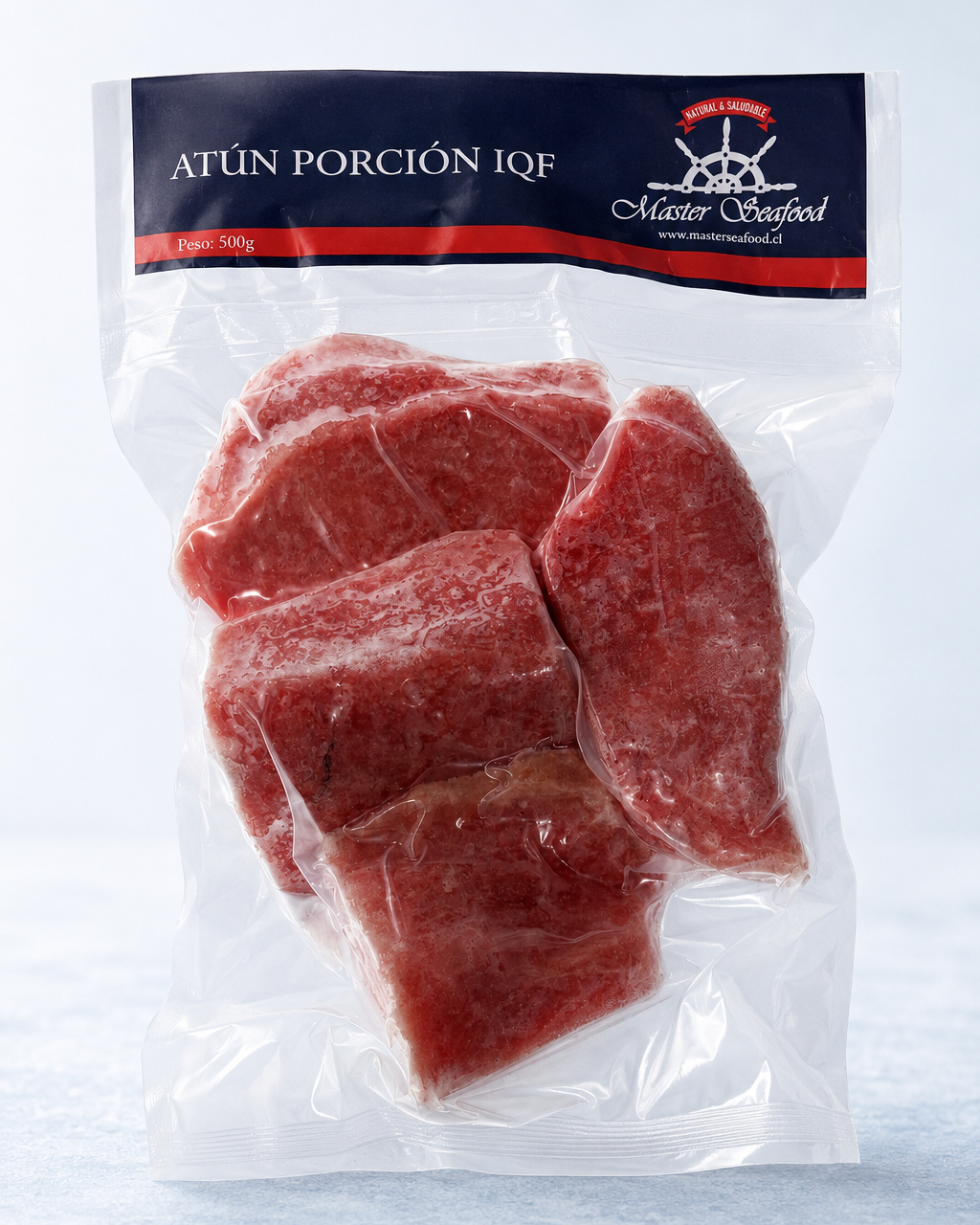 Atún porcionado congelado de 500 gramos